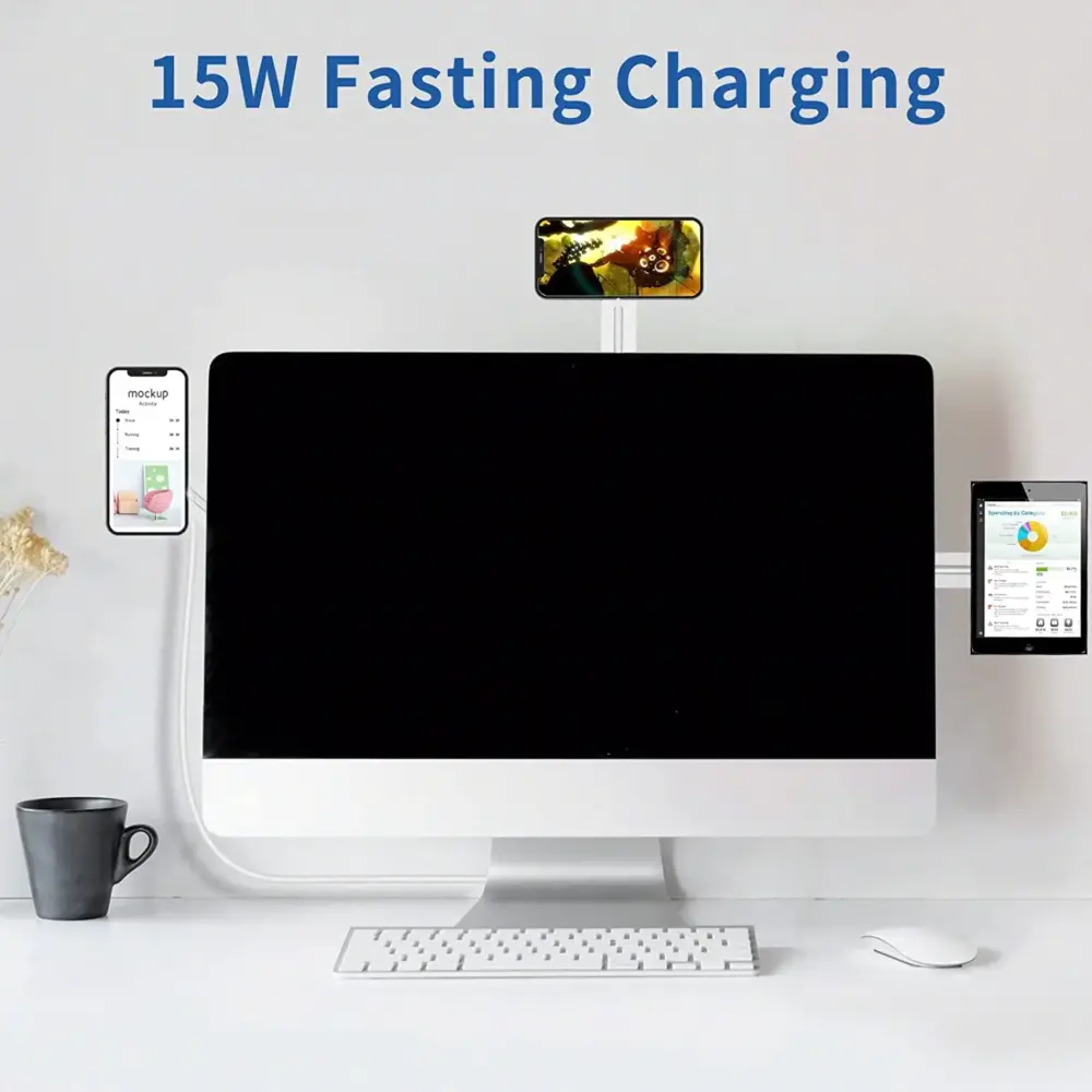 iPhone用 15W マグネットワイヤレス充電 スクリーンスタンド - 画像 (5)
