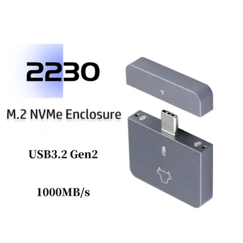 M.2 NVMe 2230 SSDケース USB3.2 Gen2 アダプター 10Gbps