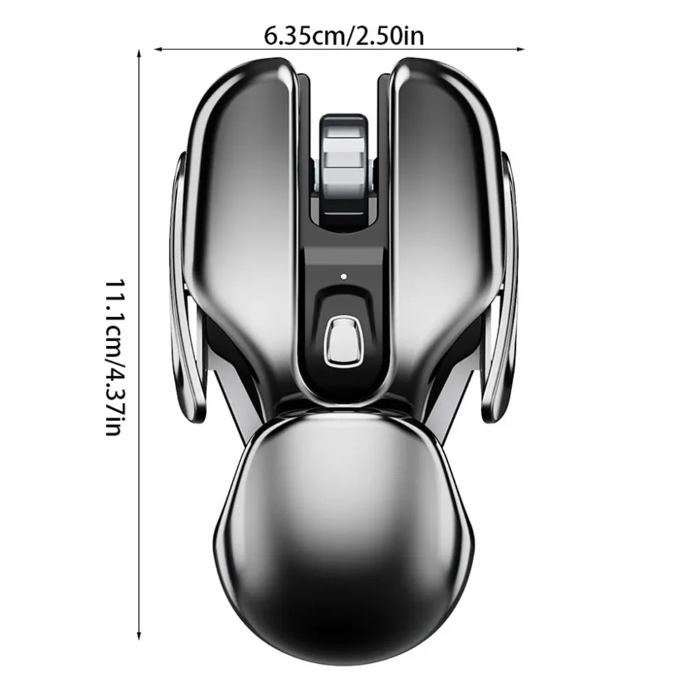 2.4GHz ワイヤレス 6ボタンミュート光学マウス 1600DPI - 画像 (7)