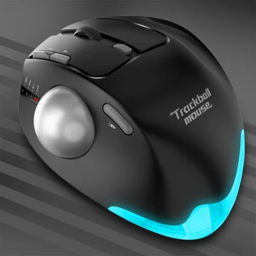 2.4GHz Bluetooth ワイヤレストラックボールエルゴノミクスマウス RGBライティング
