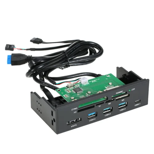 5.25インチ 内蔵 カードリーダー マルチファンクション ダッシュボード PC フロントパネル USB3.0 CF XD MS M2 microSD