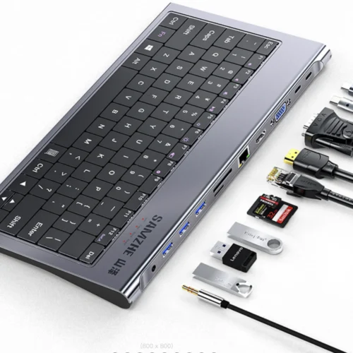 11-in-1 多機能USB-Cドッキングステーション一体型キーボード
