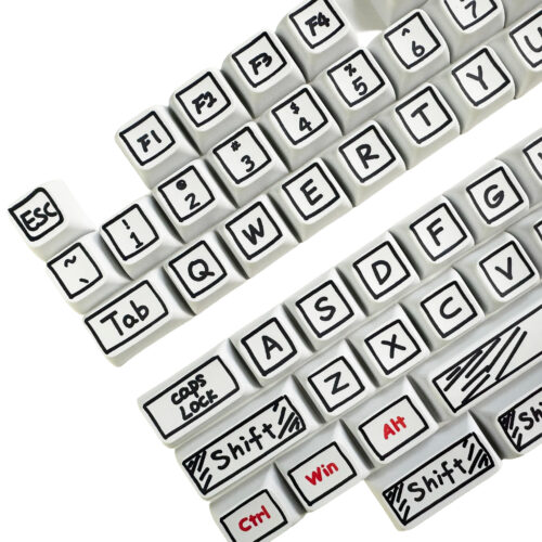 グラフィティテーマ125キー PBT キーキャップ XDAプロファイル