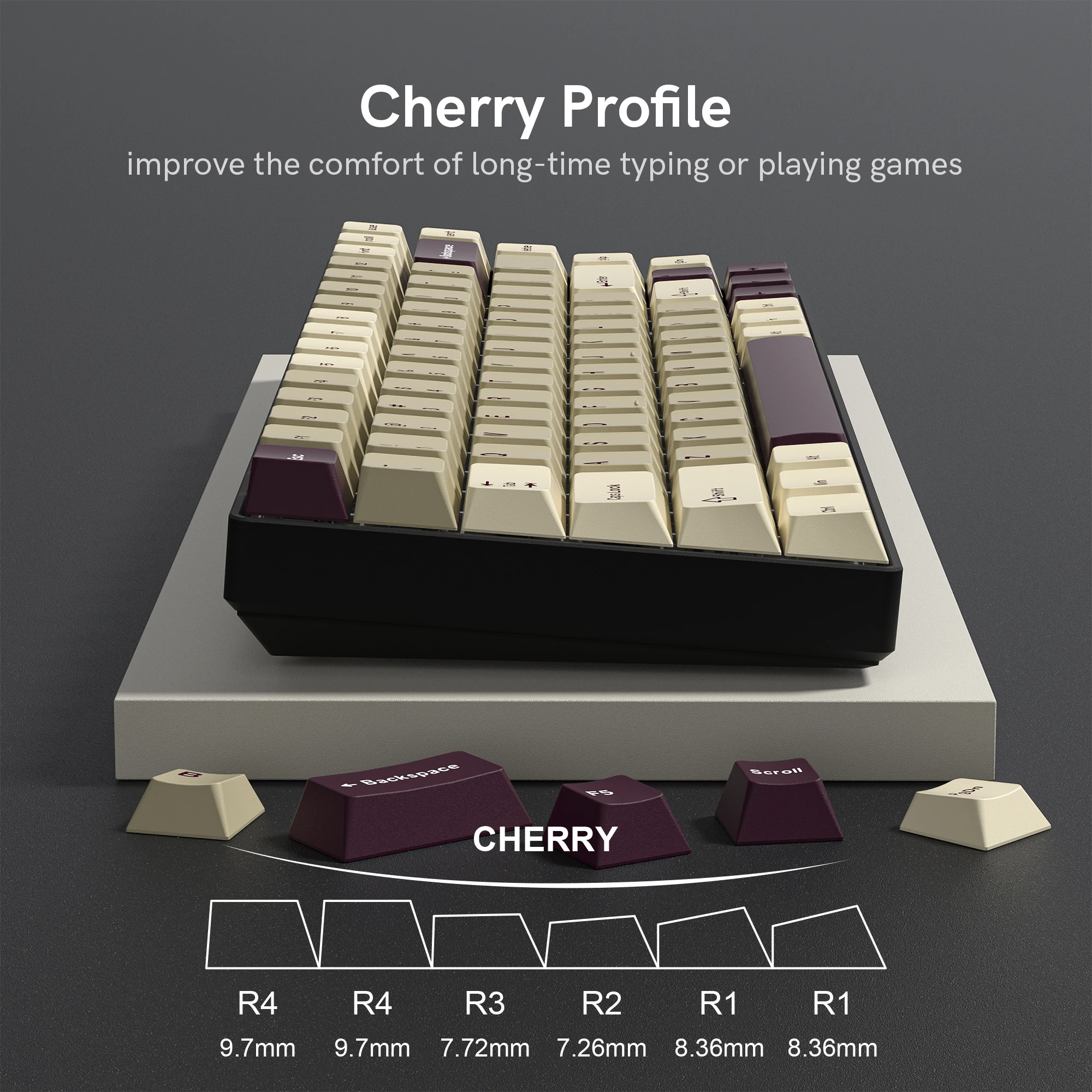 139キー PBT ダブルショット キーキャップ Cherryプロファイル - 画像 (6)