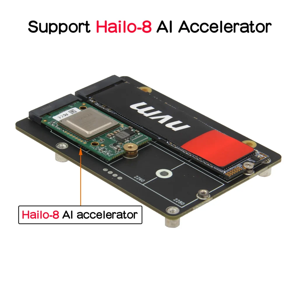 Raspberry Pi 5専用 X1005 デュアル M.2 NVMe SSD シールド - 画像 (4)