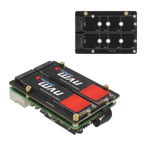 Raspberry Pi 5専用 X1005 デュアル M.2 NVMe SSD シールド