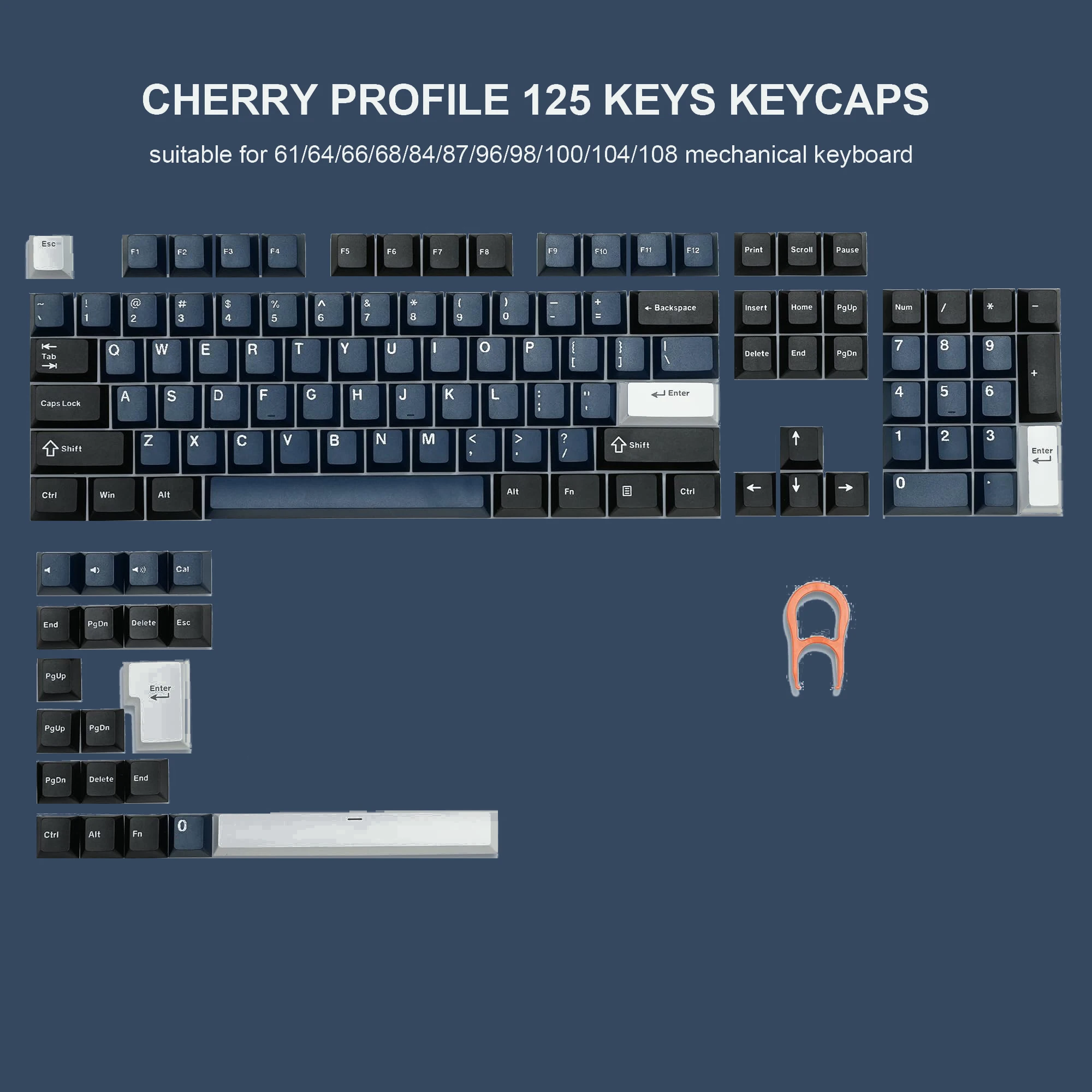 139キー PBT ダブルショット キーキャップ Cherryプロファイル - 画像 (19)