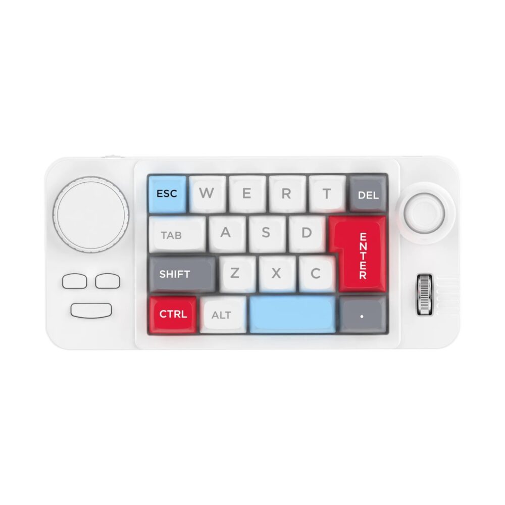 19キーフルプログラマブル ホットスワップ有線メカニカルキーパッド - ノブ・ジョイスティック搭載 - Disk House