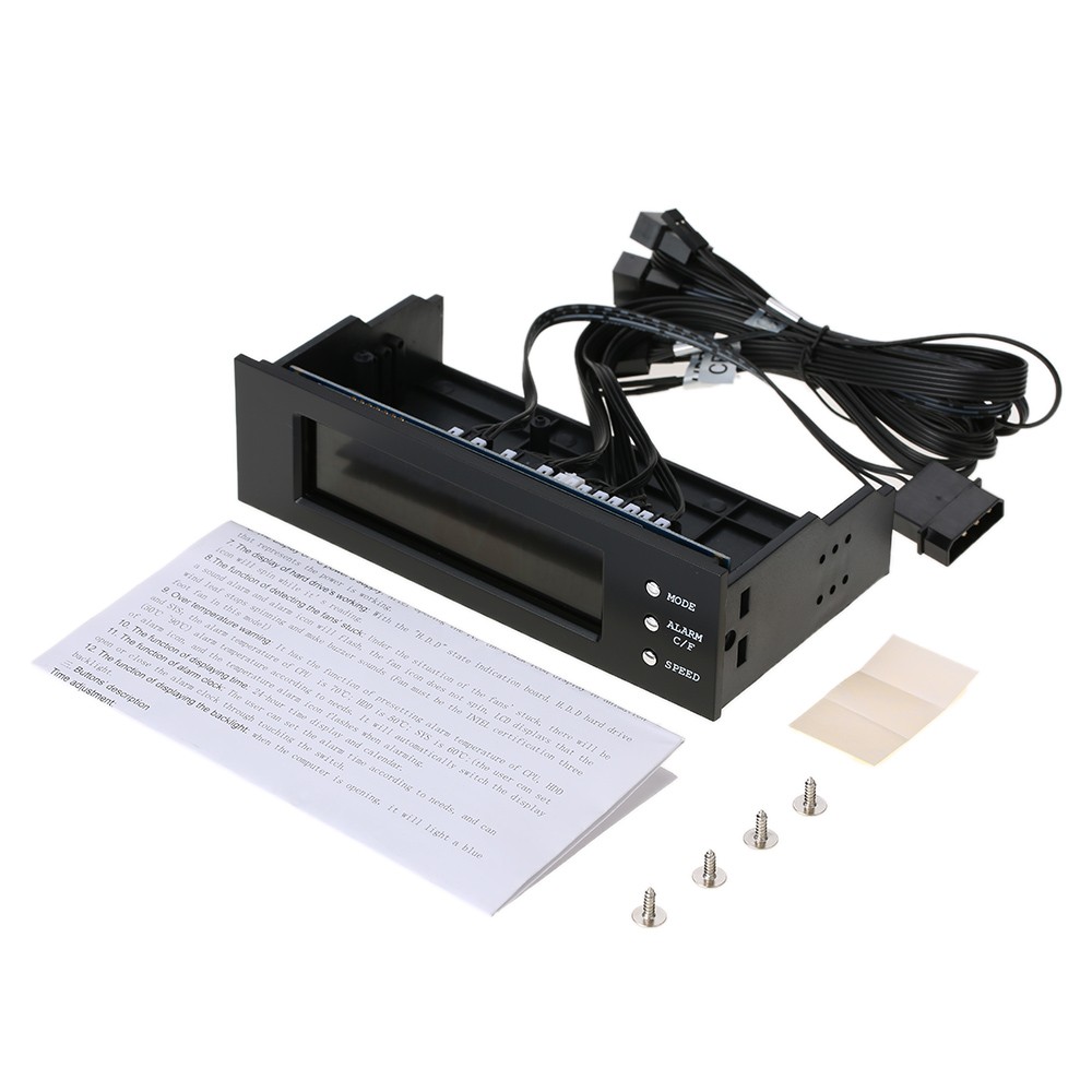 5.25インチ ベイ フロント液晶パネル3ファンスピードコントローラーCPU温度センサー - 画像 (14)