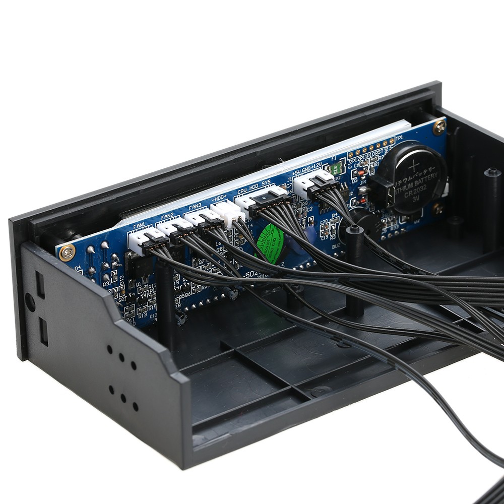 5.25インチ ベイ フロント液晶パネル3ファンスピードコントローラーCPU温度センサー - 画像 (7)