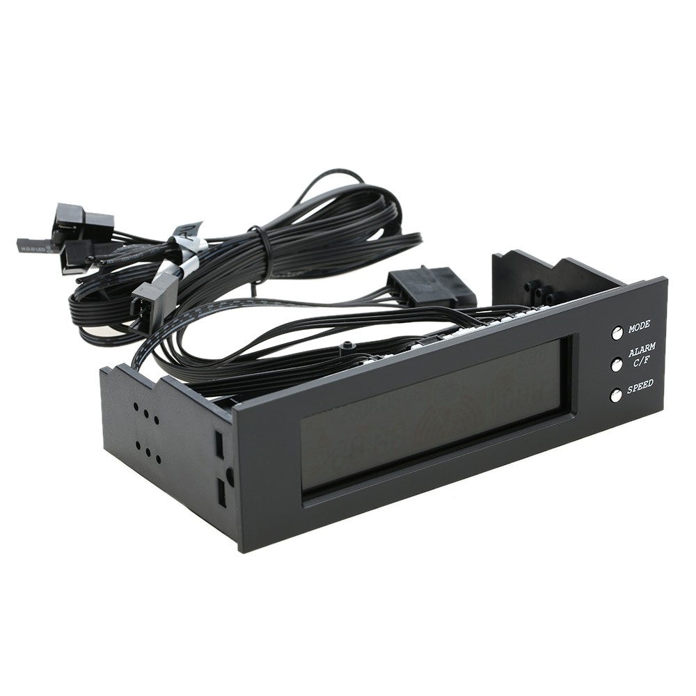 5.25インチ ベイ フロント液晶パネル3ファンスピードコントローラーCPU温度センサー - 画像 (8)