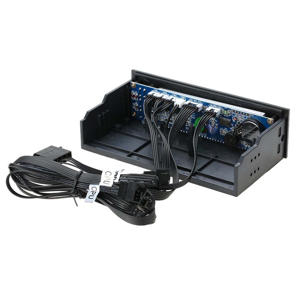 5.25インチ ベイ フロント液晶パネル3ファンスピードコントローラーCPU温度センサー - 画像 (13)