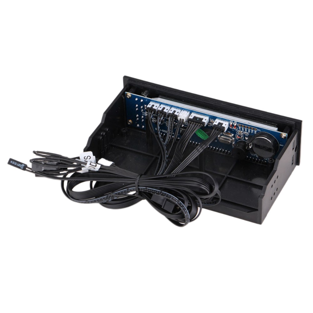 5.25インチ ベイ フロント液晶パネル3ファンスピードコントローラーCPU温度センサー - 画像 (10)