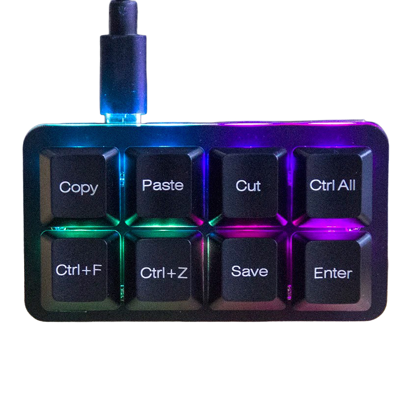 Vial対応 8キー プログラマブル ミニ ショートカットキーボード