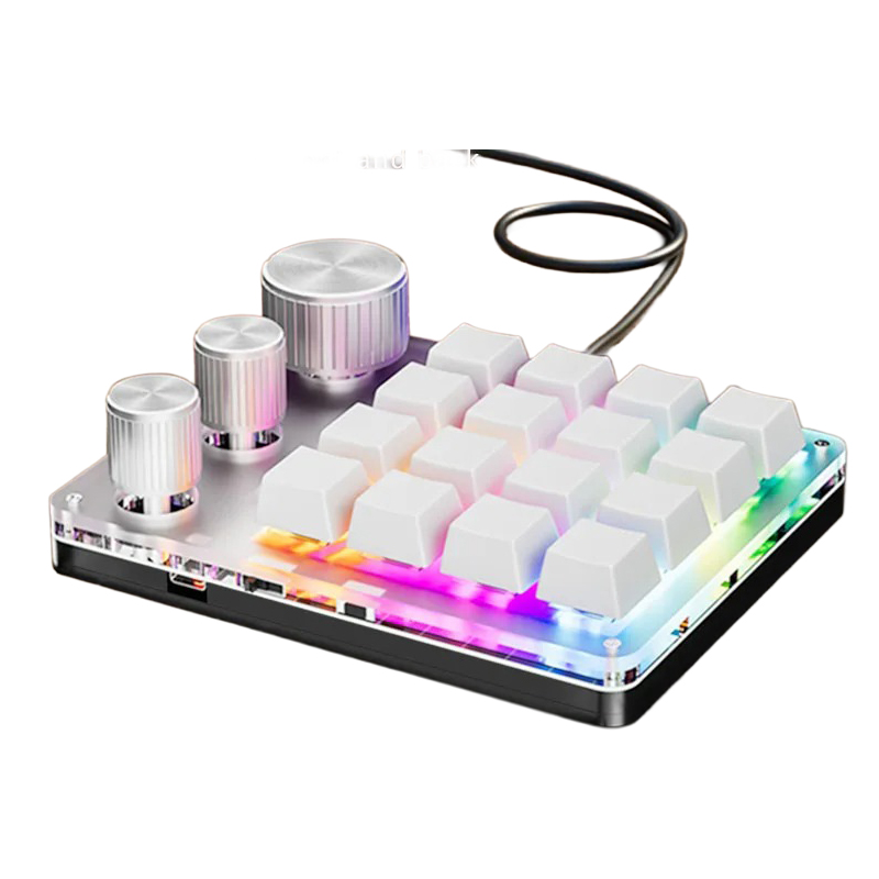 16キー + 3ノブ搭載 3モード対応(有線/Bluetooth/2.4GHz) プログラマブルマクロキーパッド - 画像 (3)