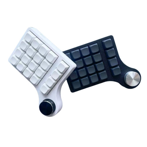 QMK/VIA対応 3モード接続 21キー ホットスワップ ミニメカニカルキーボード（ノブ搭載）