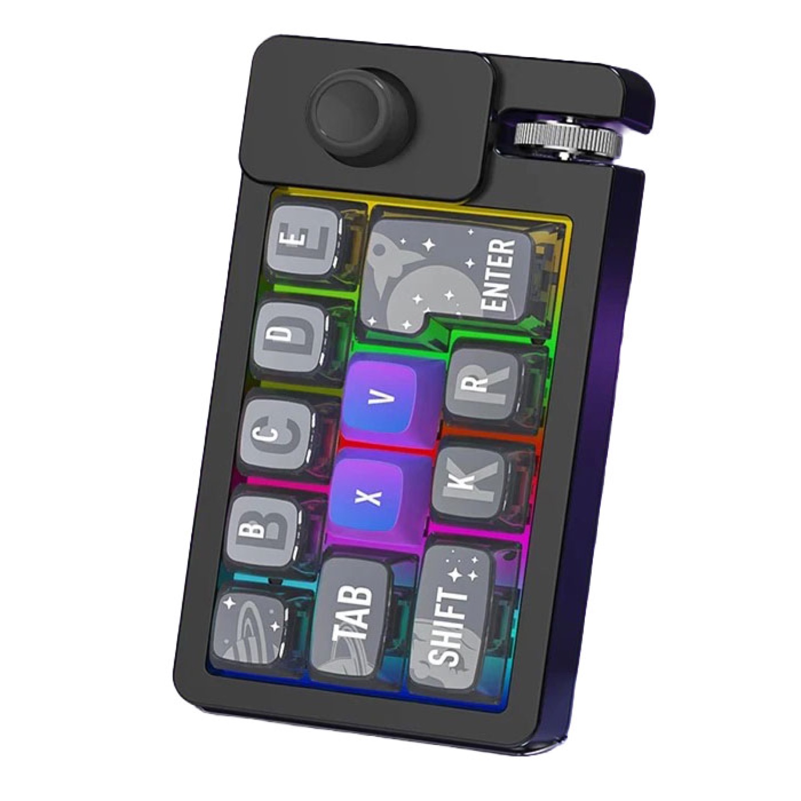 12キー プログラマブルママクロパッド ジョイスティック&スクロールホイール搭載 RGBメカニカルキーボード - 画像 (3)