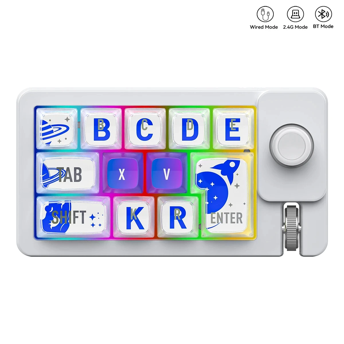 12キー プログラマブルママクロパッド ジョイスティック&スクロールホイール搭載 RGBメカニカルキーボード - 画像 (4)