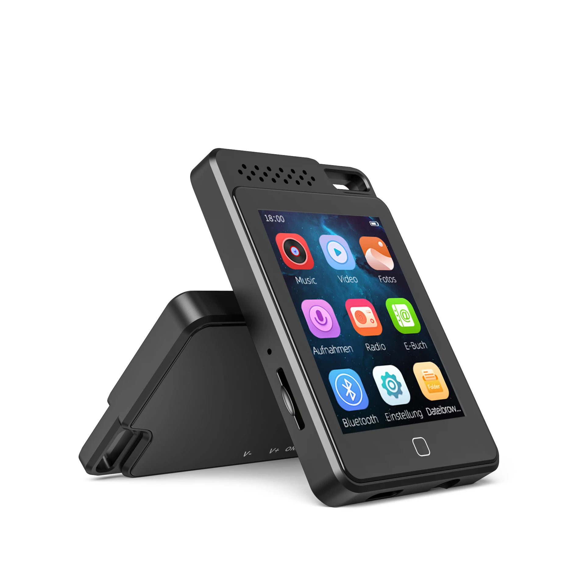 RUIZU C1 メタルデジタルオーディオプレーヤー Bluetooth 5.0対応 2.4インチ フルタッチスクリーン スピーカー内蔵 HIFI高音質