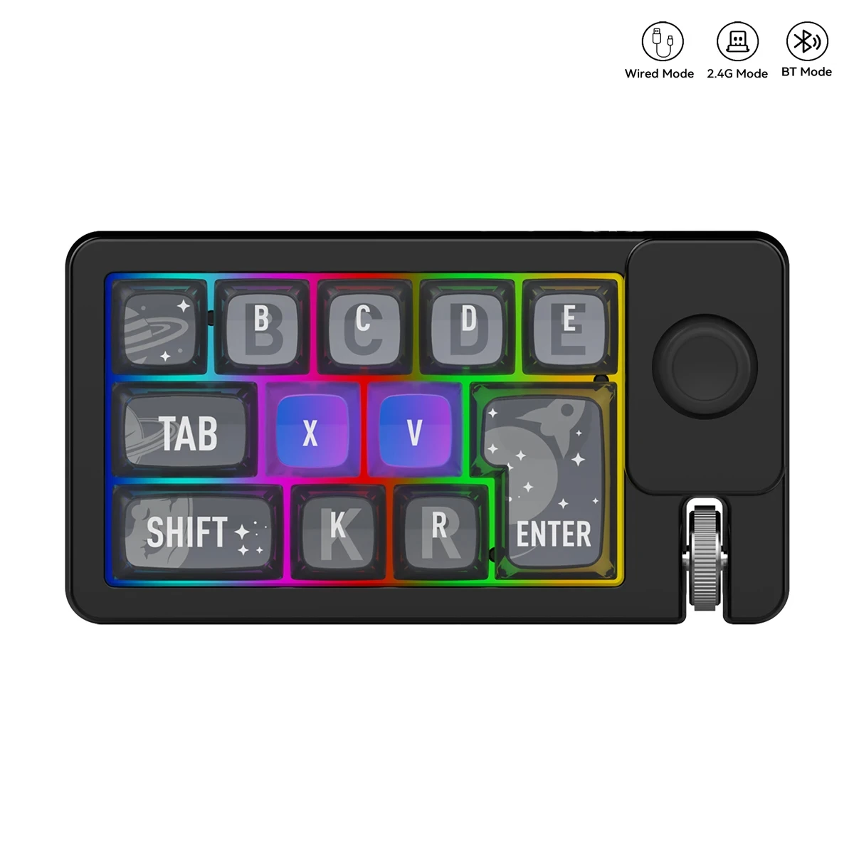 12キー プログラマブルママクロパッド ジョイスティック&スクロールホイール搭載 RGBメカニカルキーボード - 画像 (5)