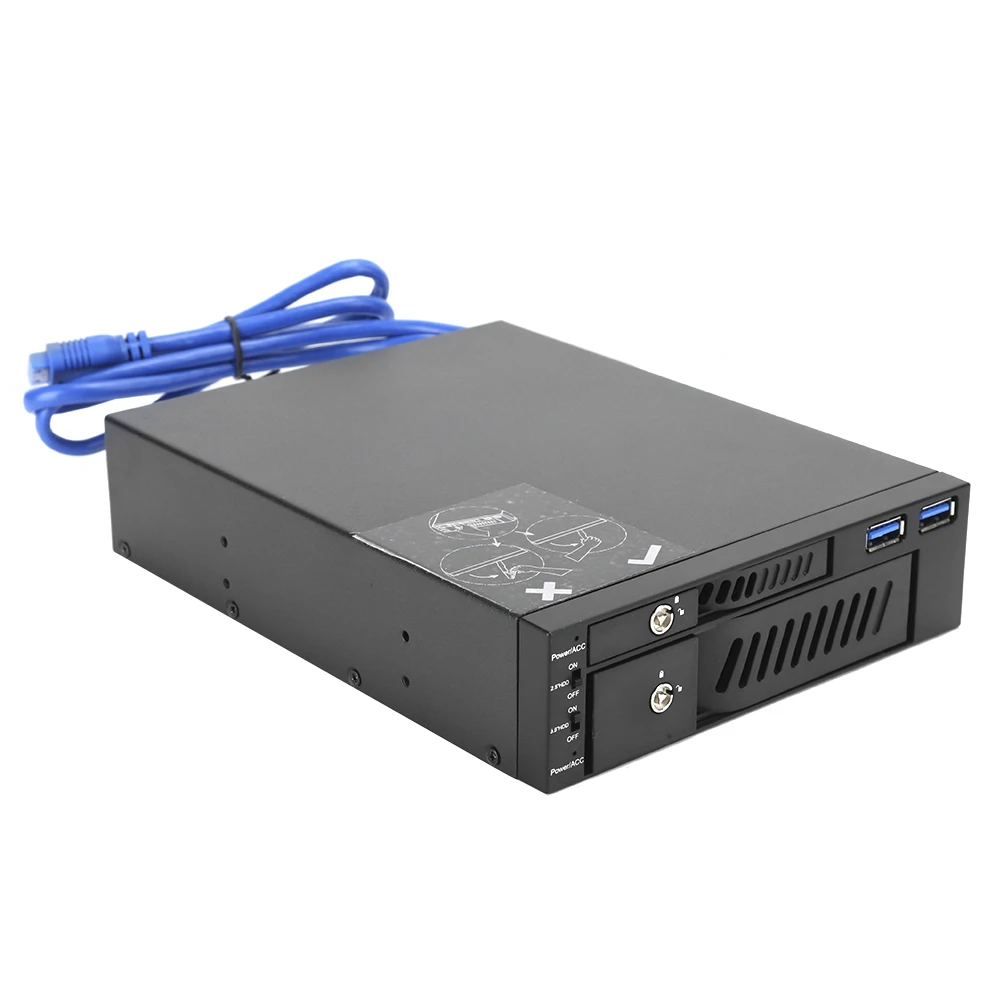 5.25インチベイ用 2.5/3.5インチ HDD/SSD リムーバブルケース - 画像 (7)