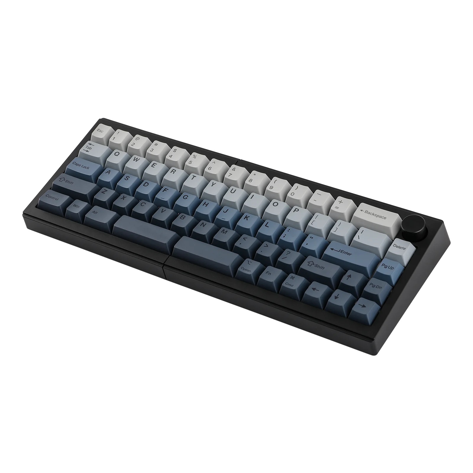分割式メカニカルキーボード Split65の片側ユニットを斜め上から見たアングル